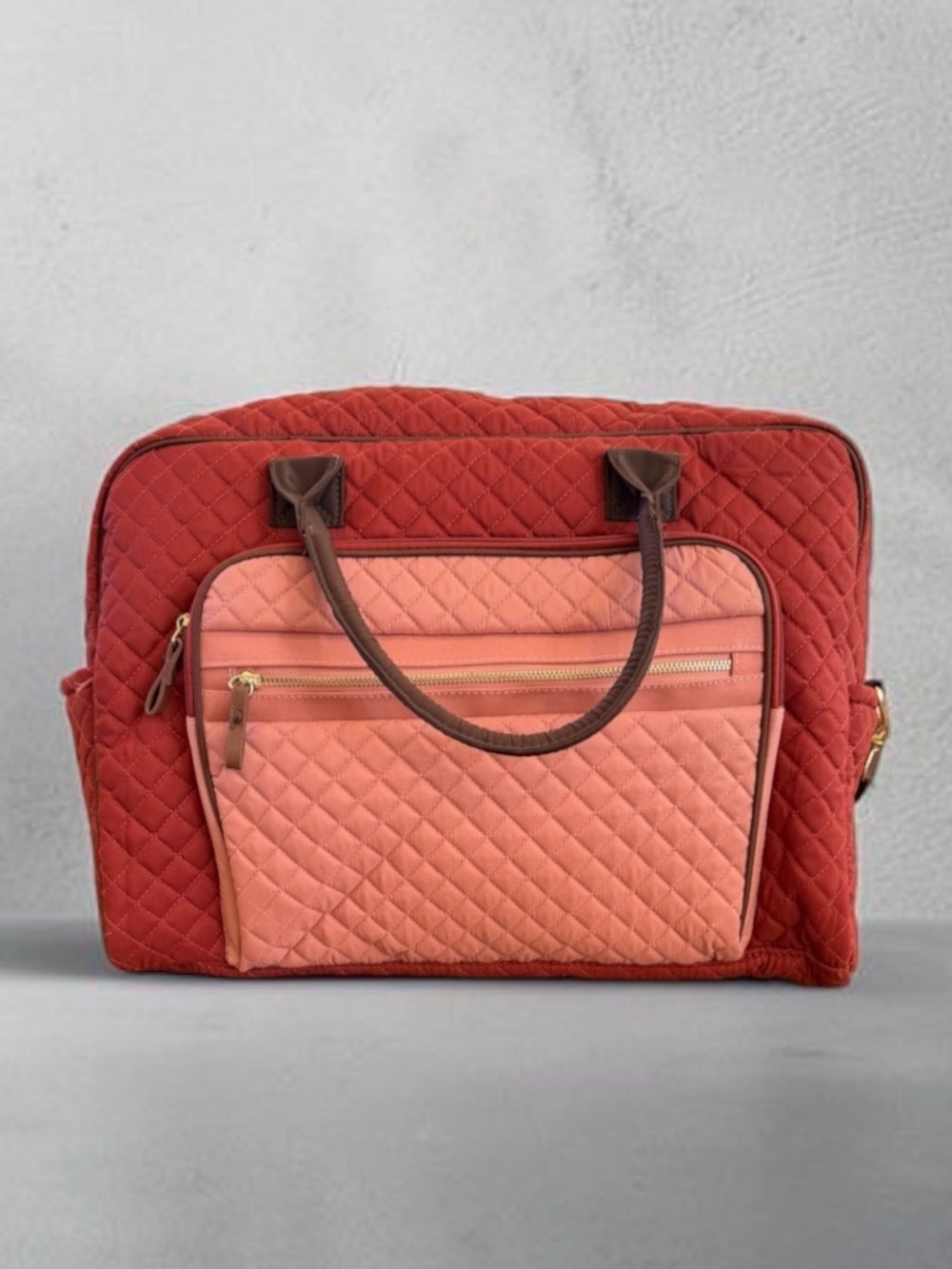 Quilted Weekender Travel Tote Bag